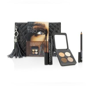 Youngblood Eye Trio Clutch Set With Eyeshadow, Eyeliner, Mascara, 3pcs + Bag